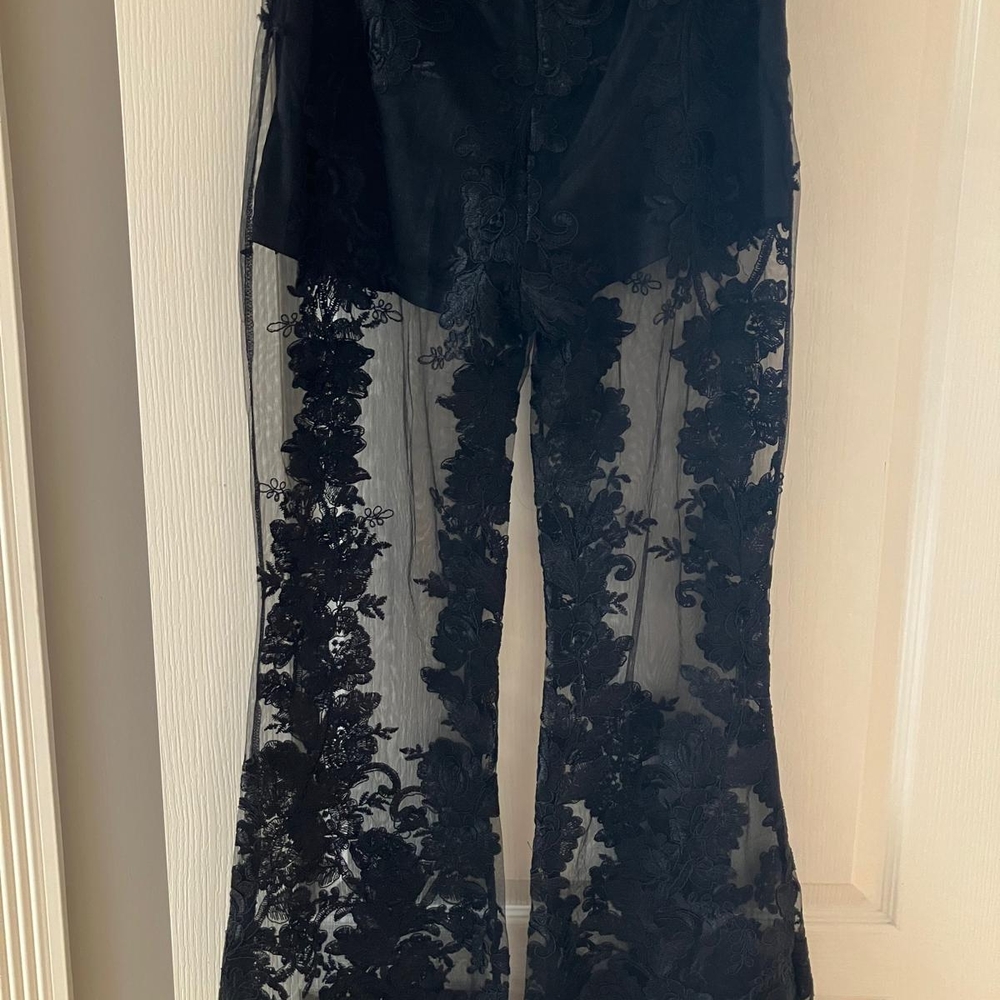 Banjul Black Lace Pants Size Large